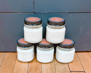 White Mason Jar Candles