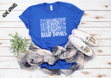 Brookville Blue Devils Words Tee