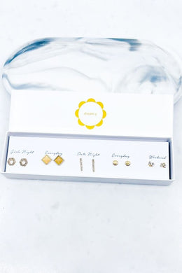 5 Pair Gift Box Earring Set