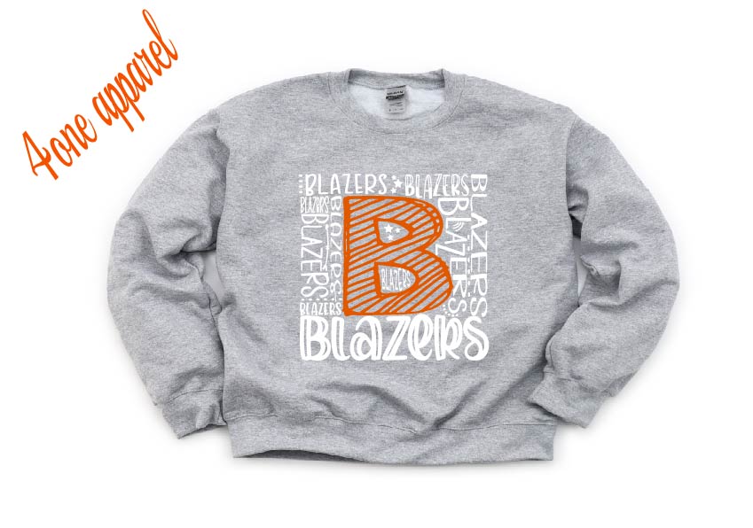 Blazers Typography Apparel