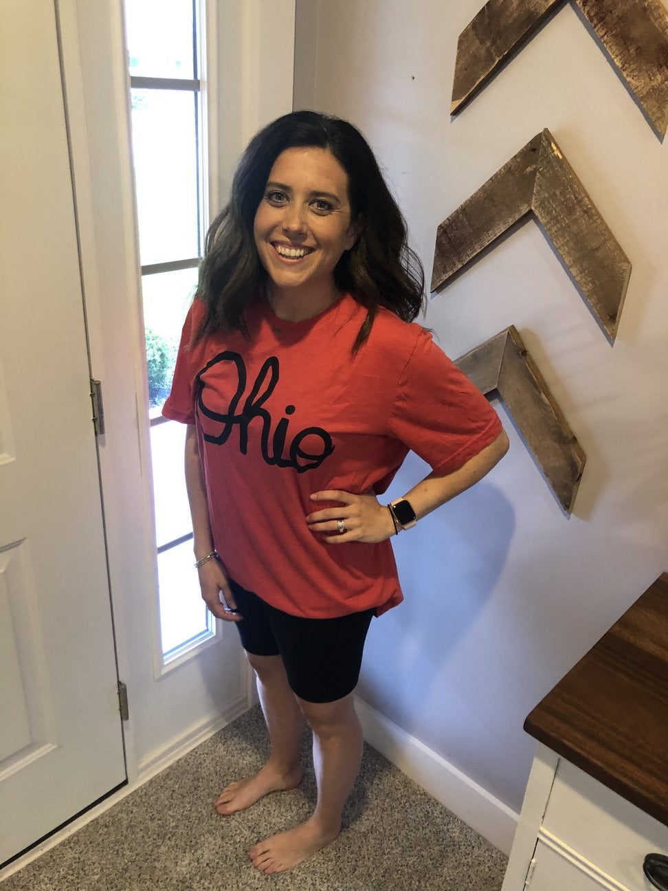 Red Script Ohio Tee